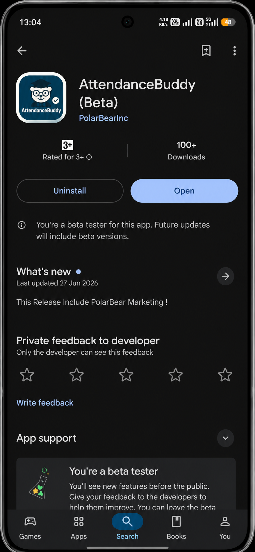 AttendanceBuddy App Interface